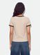 T-shirt rosa em algod&atilde;o com estampado gr&aacute;fico frontal e acabamentos contrastantes_3
