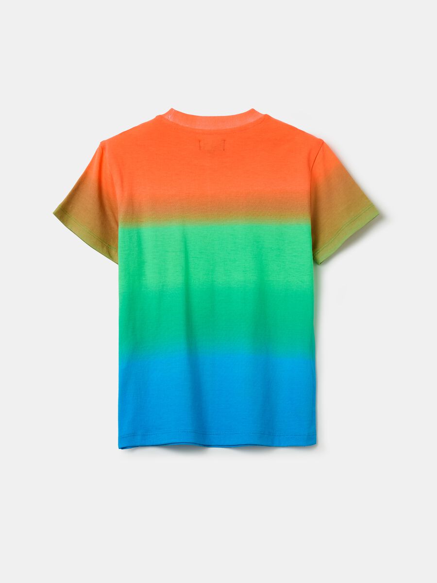 T-shirt in cotone Dip Dye con ricamo_1