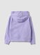Purple hoodie in pure organic cotton for girls_1