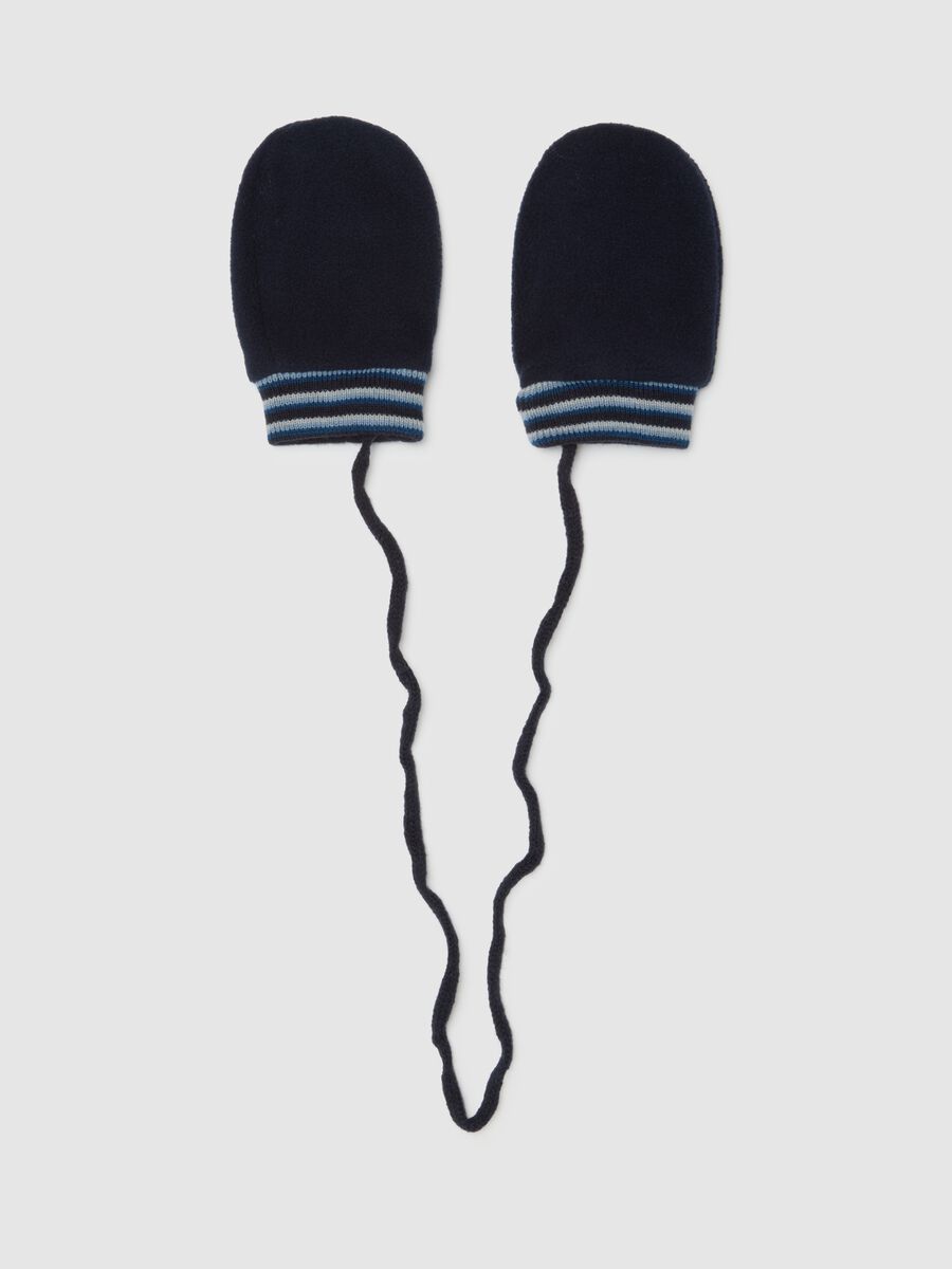 Children's Stretch Blue Fleece Gloves_0