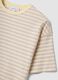 Yellow striped pure cotton T-shirt_5