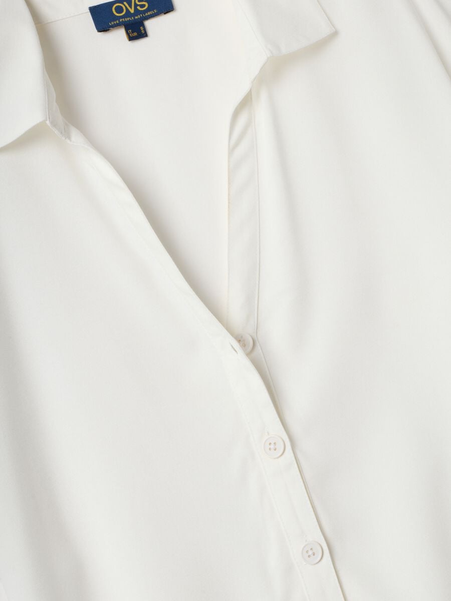 White pure viscose short-sleeve oversized shirt_6