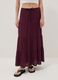 Long purple skirt in pure viscose_1