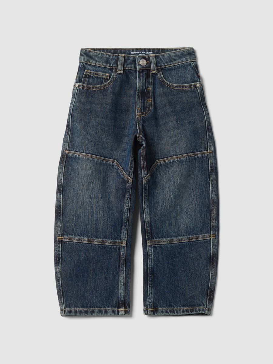 Blaue Relaxed-Fit-Jeans aus reiner Baumwolle f&uuml;r Jungen_0