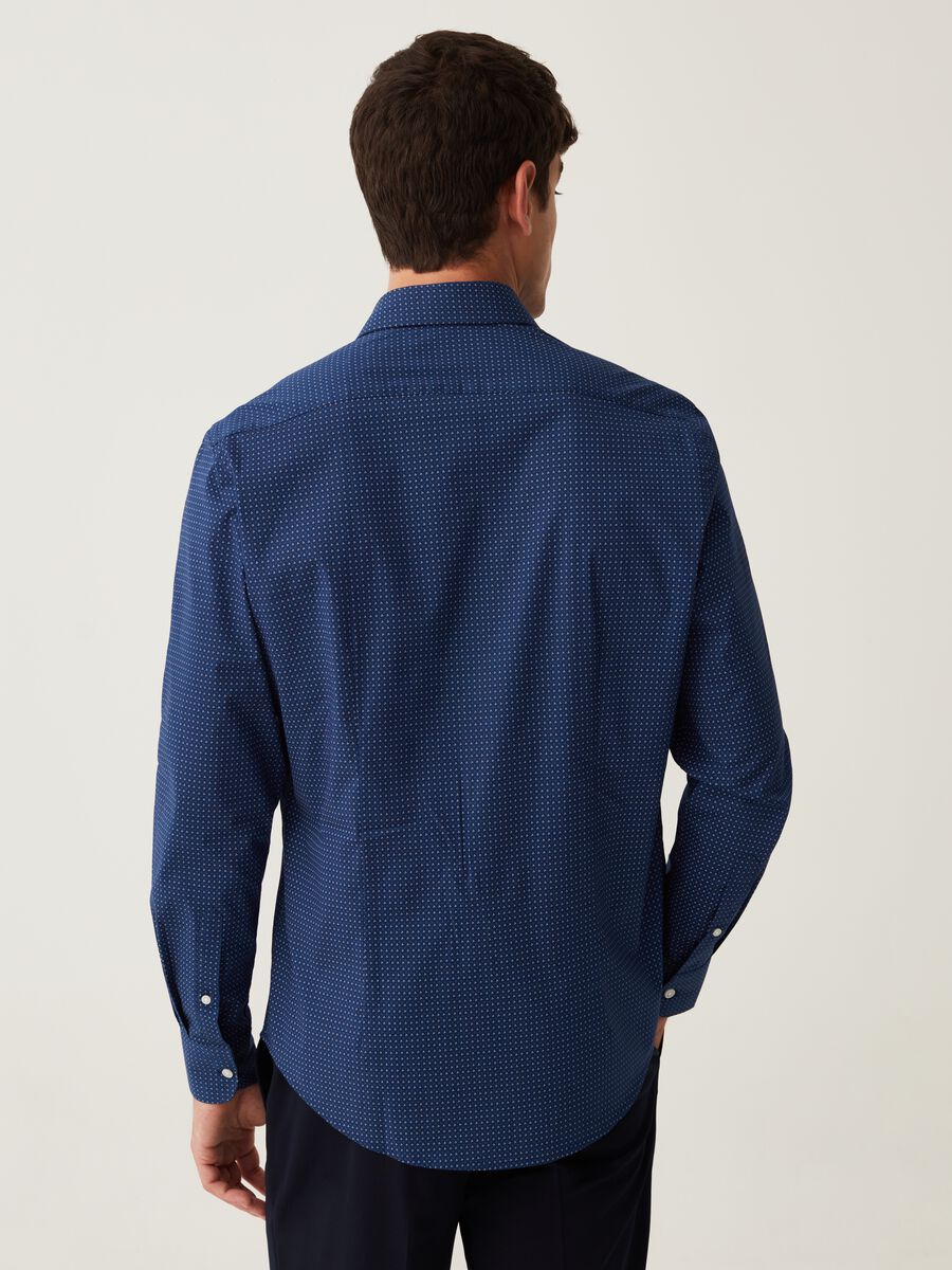 Slim-fit shirt with micro pattern_2