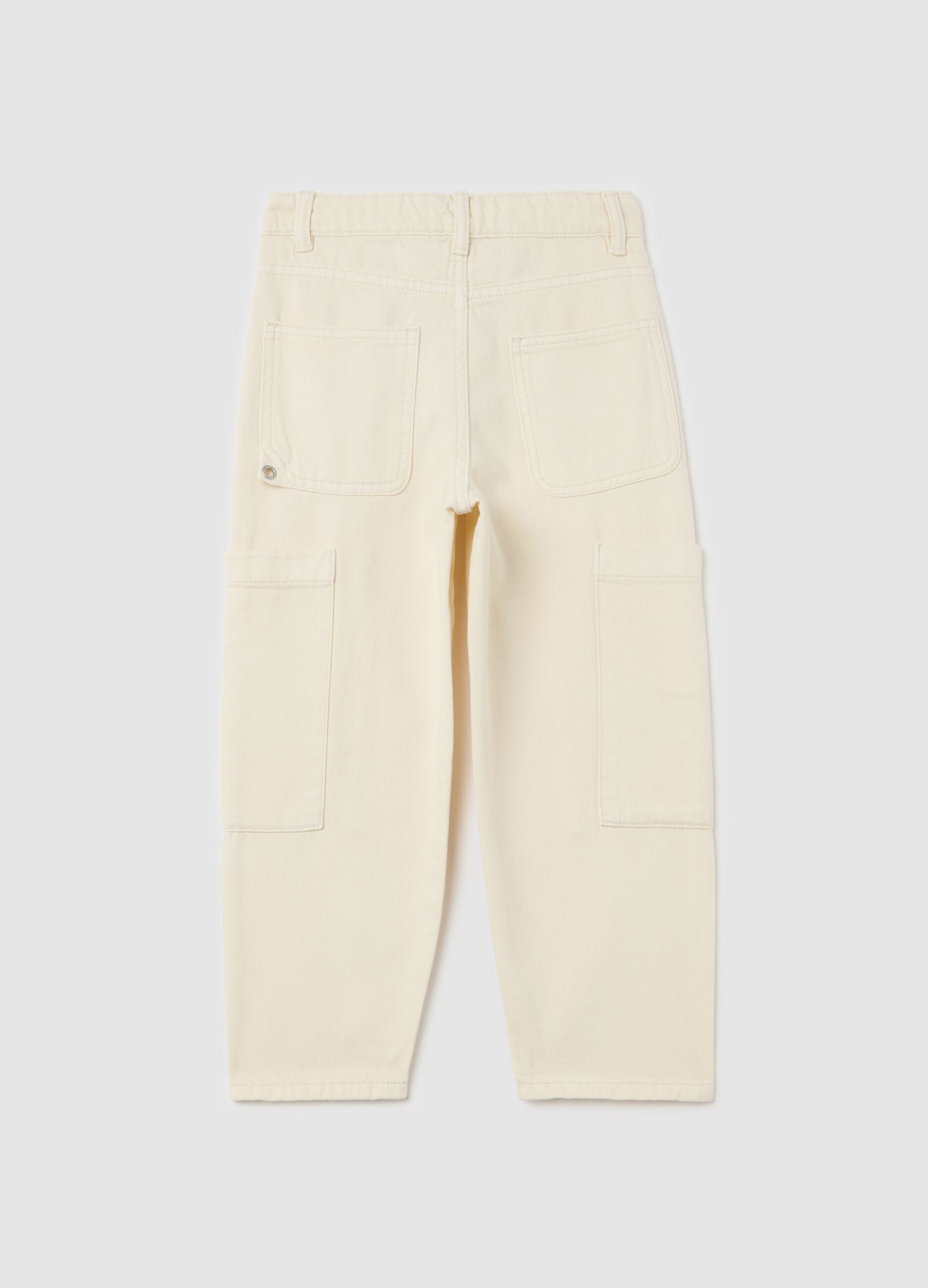 Cargo jeans in cotton