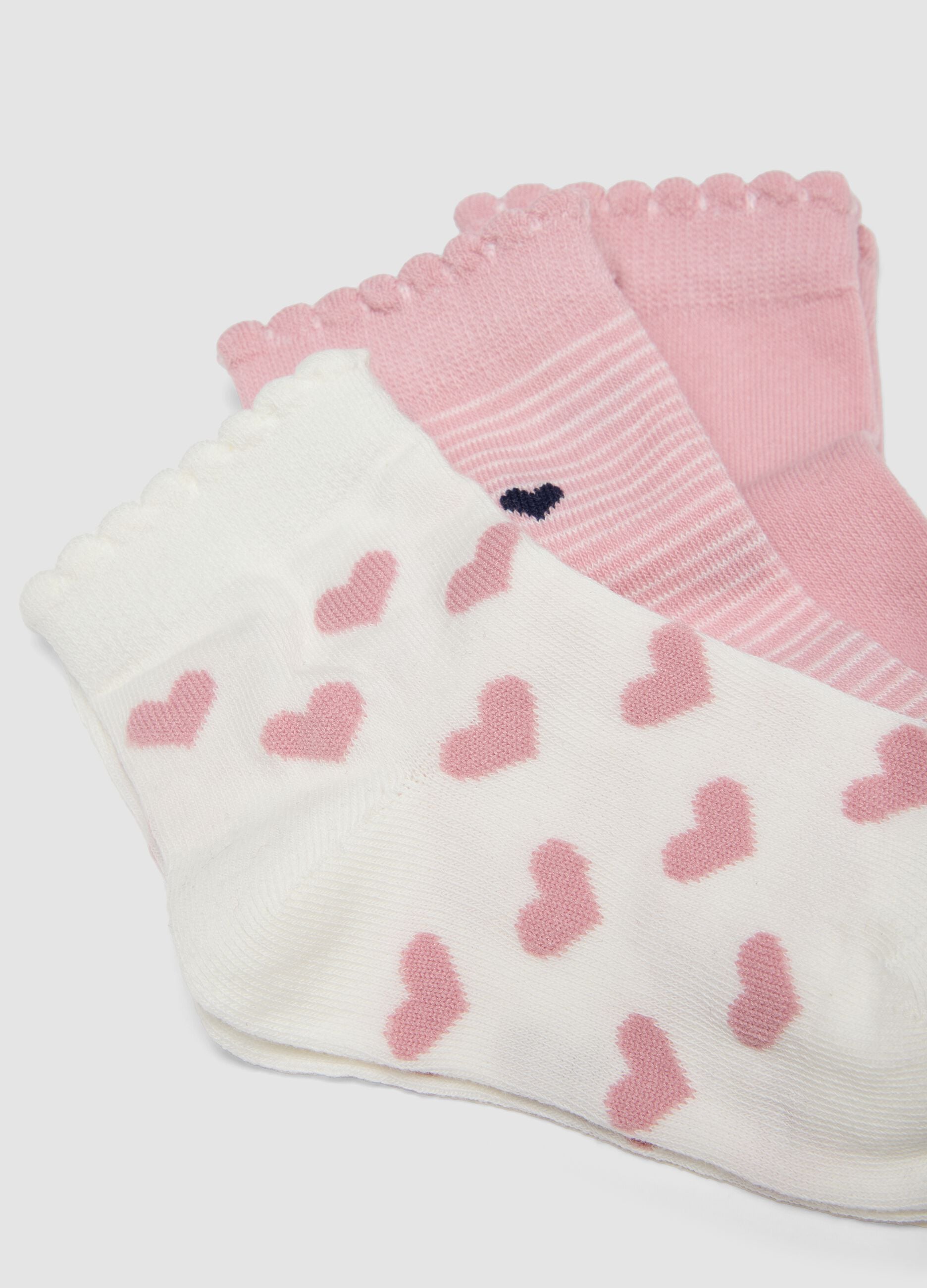 7-pack of multicolour short socks in stretch organic cotton