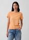 Orange T-Shirt aus reiner Baumwolle mit Rundhals und regular Fit_0