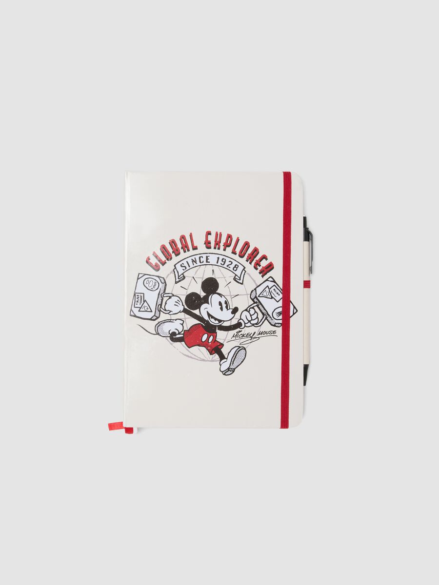 White Mickey & Friends notebook with pen_0
