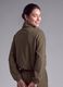 Full-zip verde corta in tessuto soft-touch con collo rialzato ALTAVIA STUDIO_2