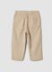 Boys' beige pure cotton trousers regular fit_1