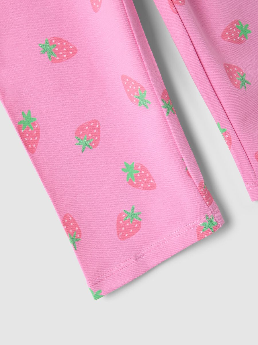 Girls' Stretch Organic Cotton Pink Skinny Leggings_3