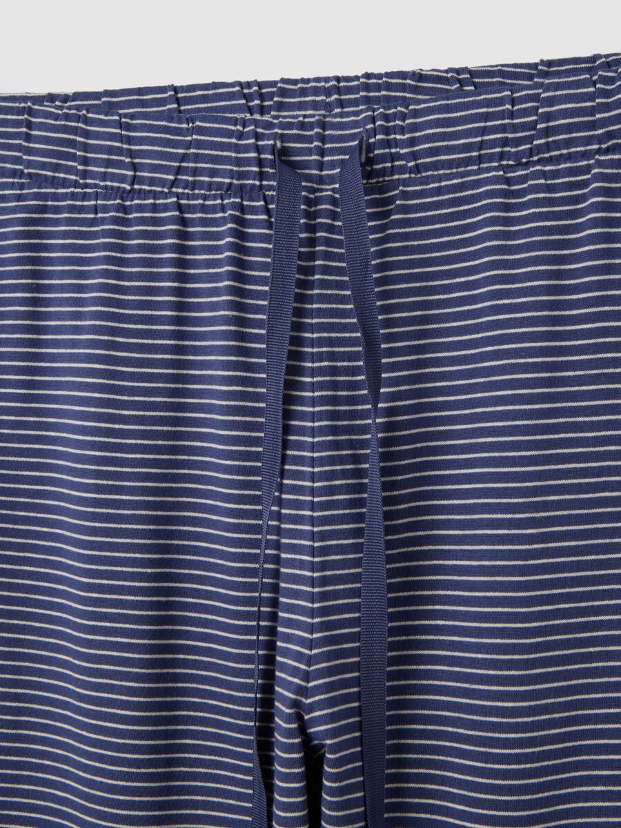 Pure Cotton Blue Striped Pyjama Trousers_5