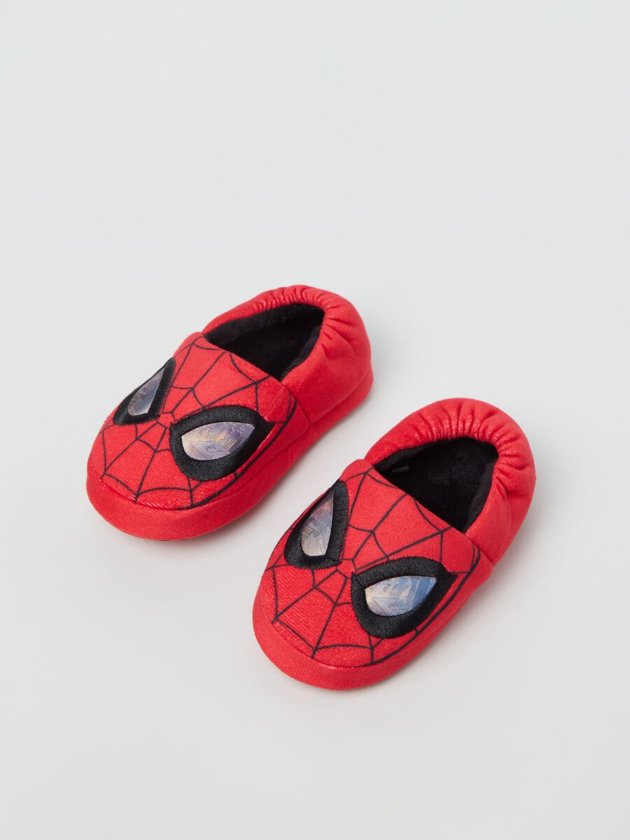 Velour slippers with Spider-Man print_1