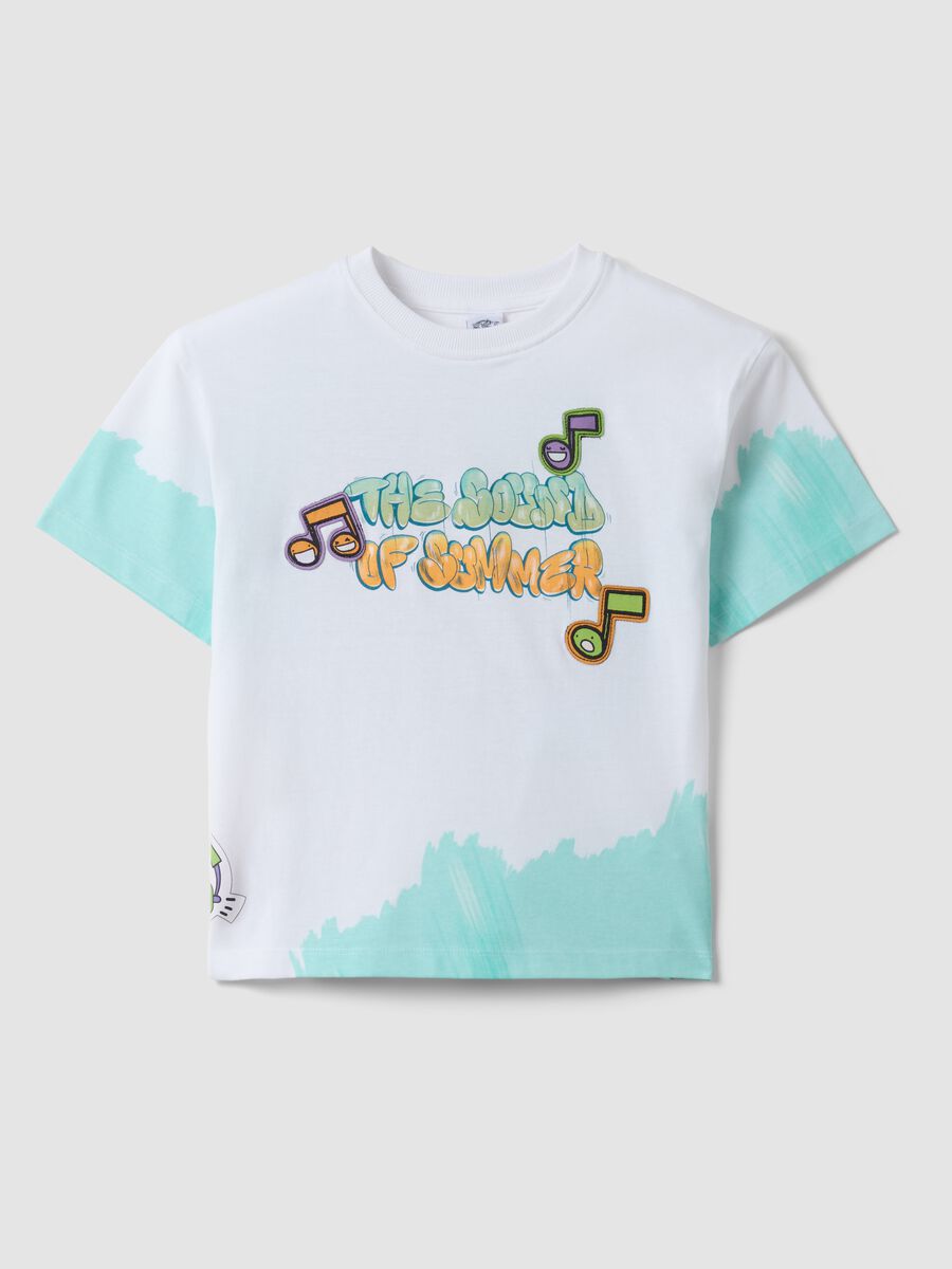 Children's oversized multicolour pure cotton T-shirt featuring Tom&Jerry_0