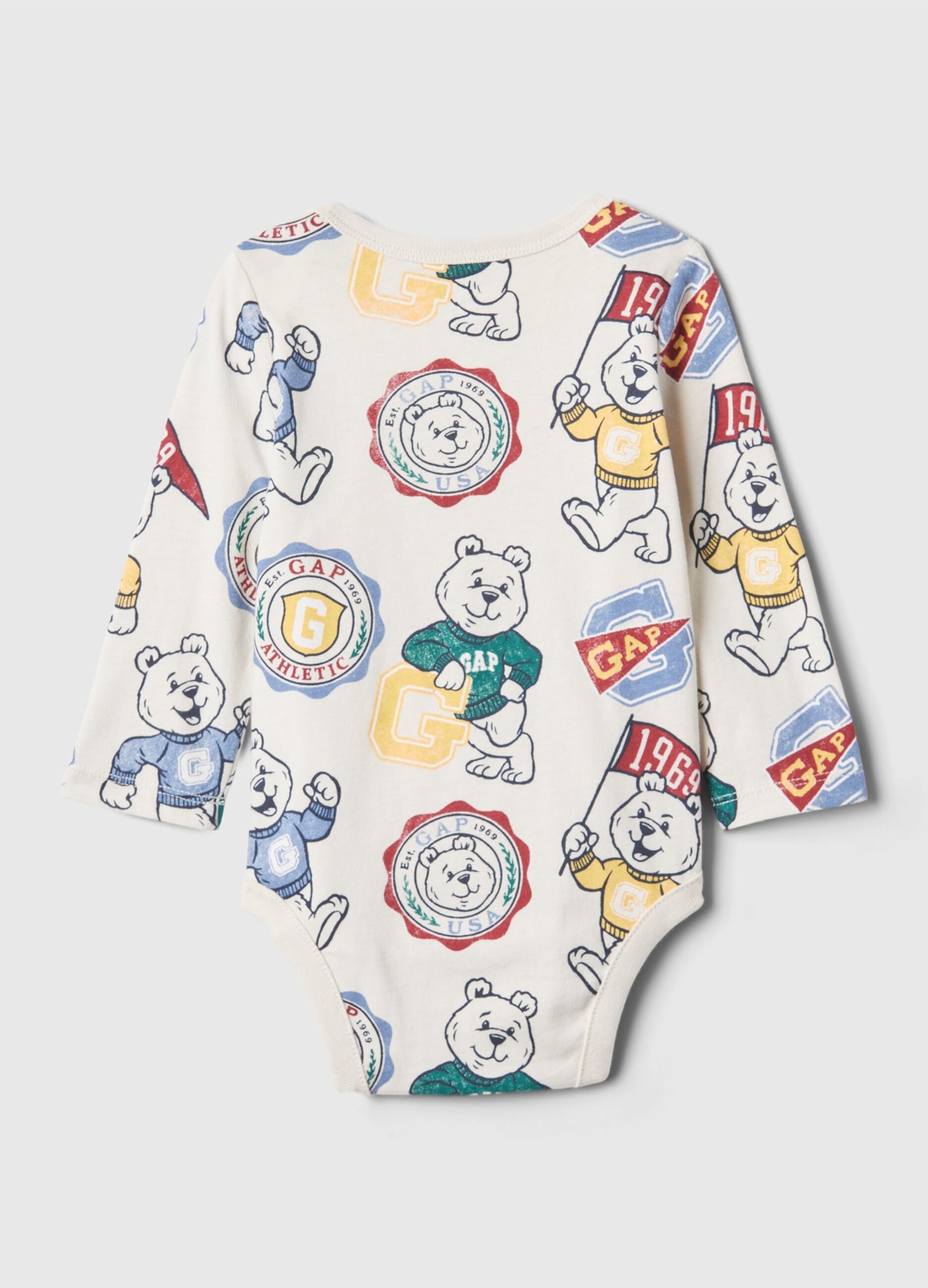 Long-sleeved bodysuit in cotton