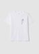 Wei&szlig;es T-Shirt aus reiner Baumwolle mit Print, Regular Fit_0