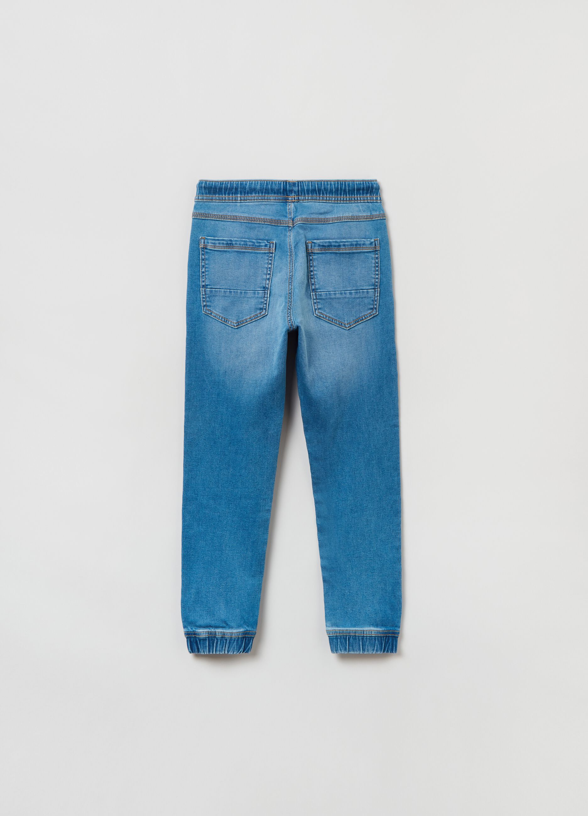 French terry denim joggers_1