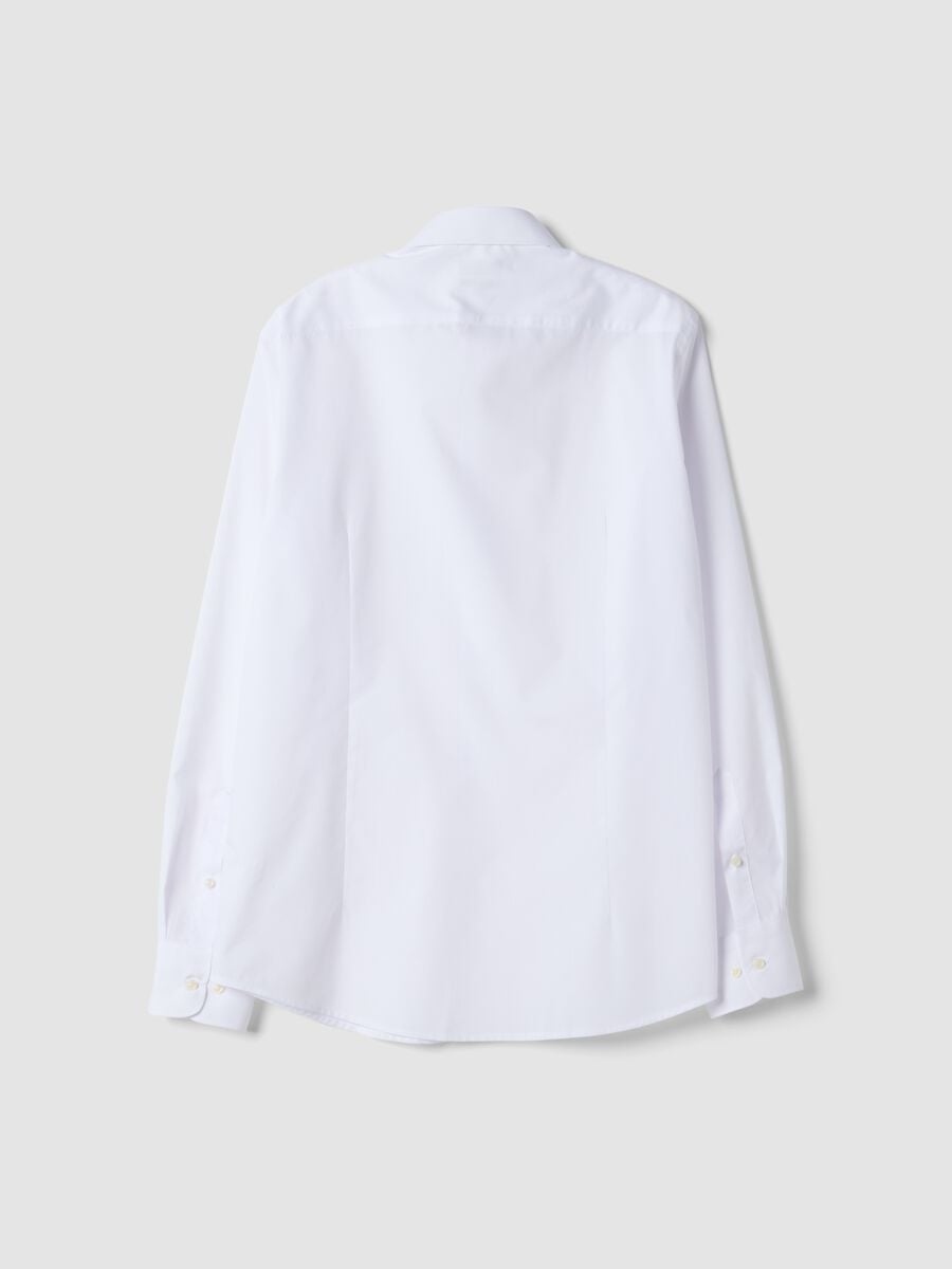 White slim-fit shirt with classic collar, easy iron_6