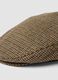 Coppola marrone in misto lana con fantasia pied de poule_1