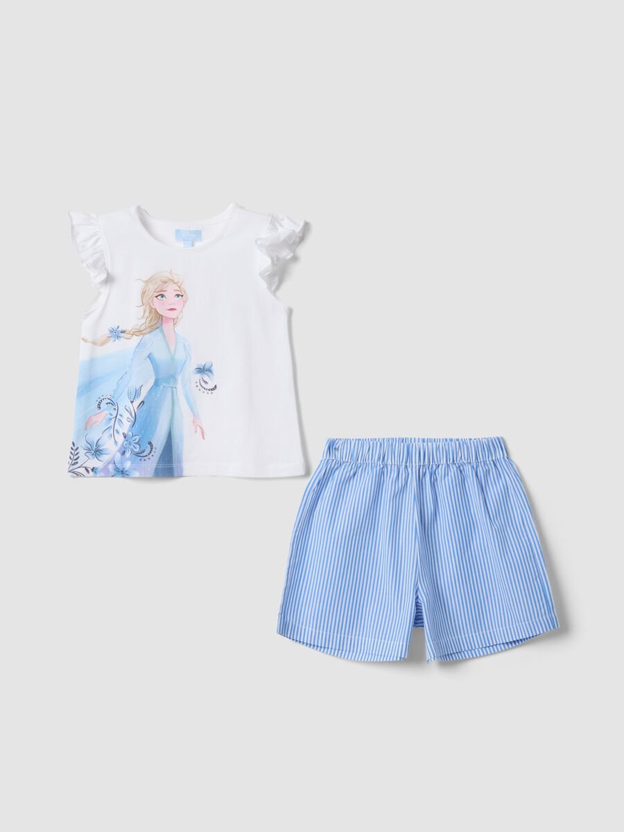 Mehrfarbiges M&auml;dchen-Set aus Stretch-Baumwolle mit Frozen-Print_0