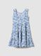 Light blue stretch dress with all-over print_1
