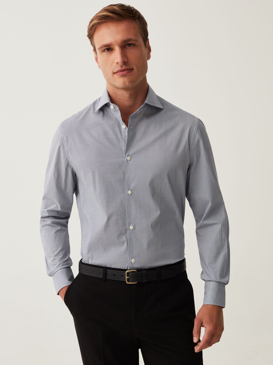 Regular-fit shirt with micro pattern_0