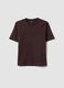 Brown relaxed-fit pure cotton short-sleeve T-shirt_4