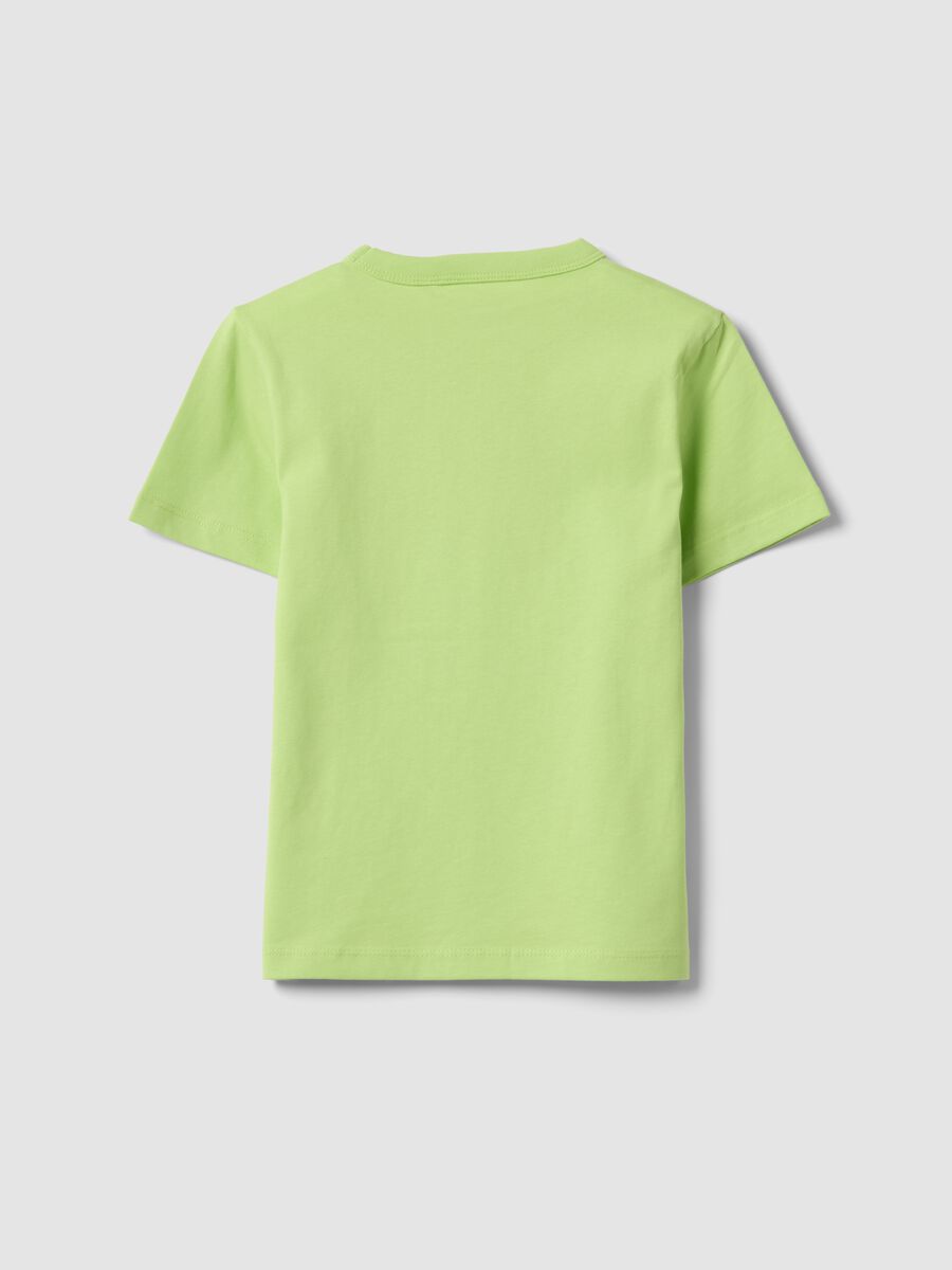 Kids&rsquo; green 100% cotton T-shirt, oversized fit_1