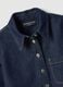 Pure cotton denim regular fit shirt with buttons and chest pocket_5