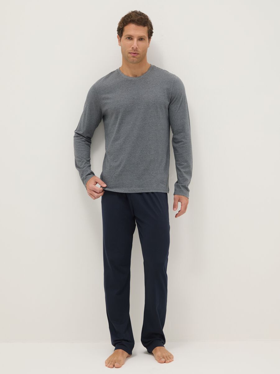 Long pyjamas in pure multicolour cotton regular fit_0