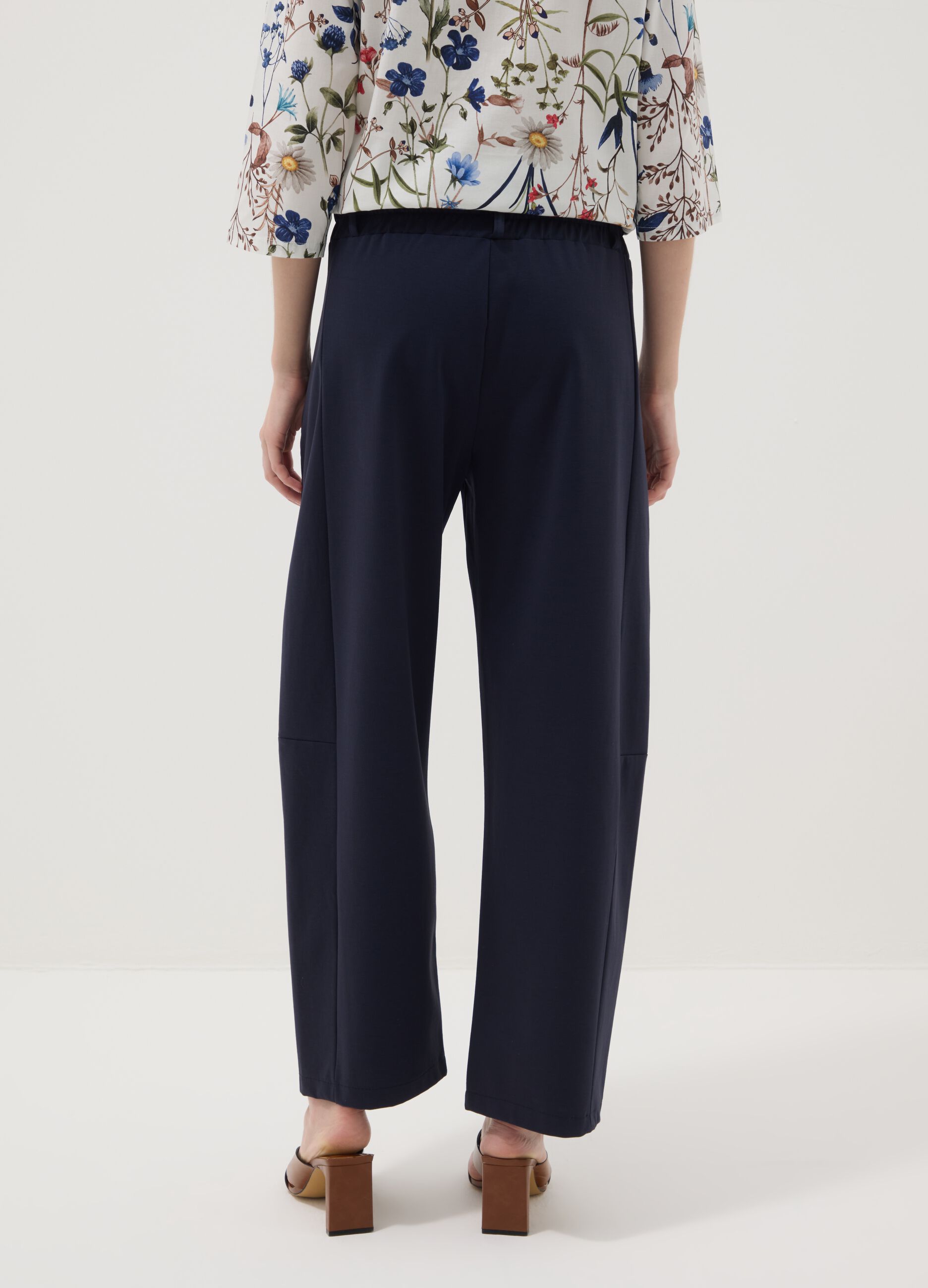 Blaue Hose aus Stretch-Baumwolle