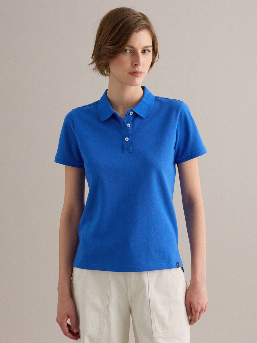 Blue Regular Fit Organic Cotton Polo Shirt_0