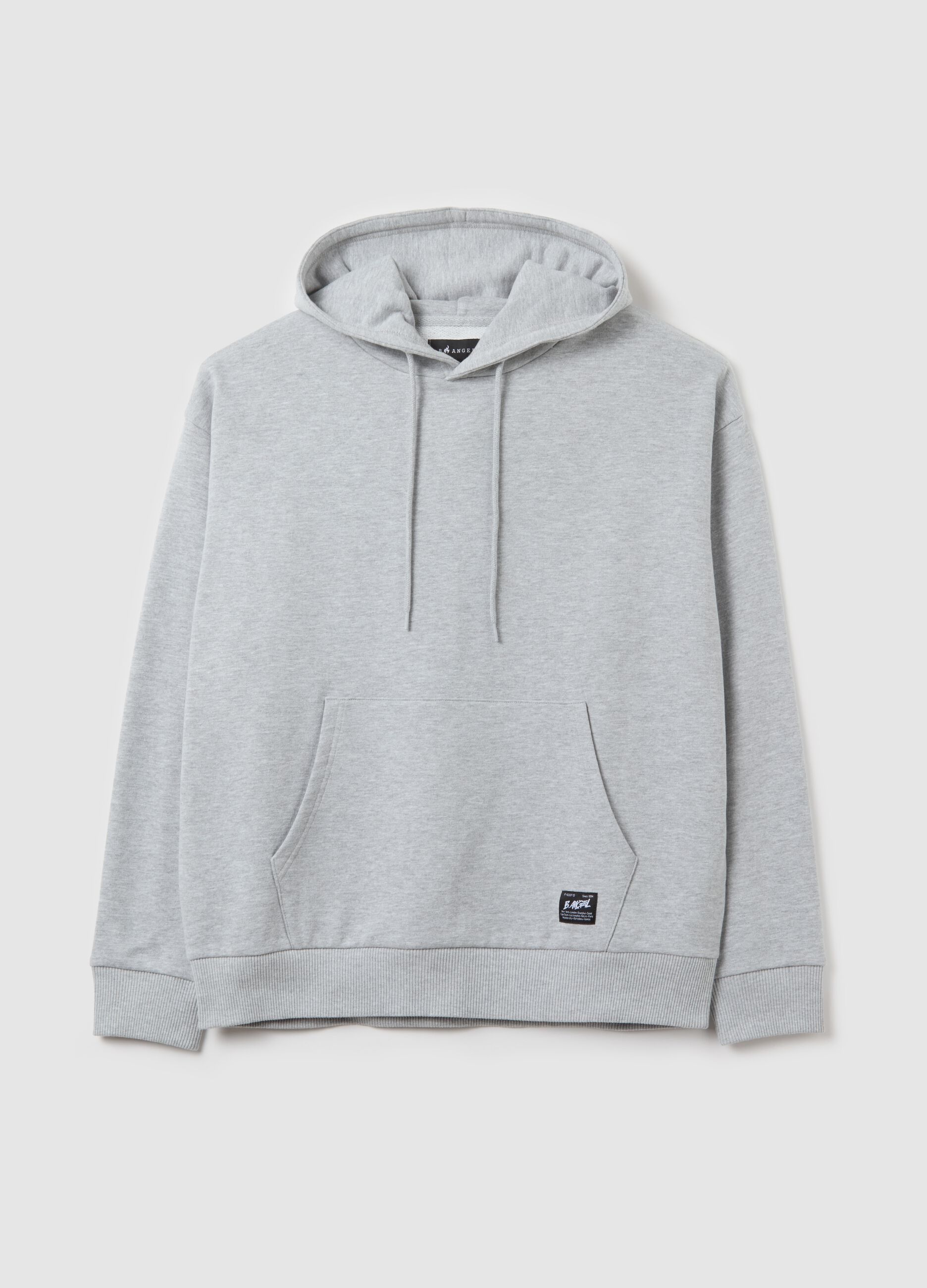 Over-fit sweatshirt in cotton with hood