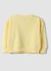 Yellow pure cotton crew-neck sweatshirt with star print_1