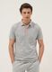 Grey stretch cotton polo with contrast piping_2