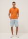 Orange short sleeve pure cotton polo shirt regular fit_0