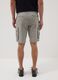 Graue Cargo-Shorts aus elastischer Baumwolle_2