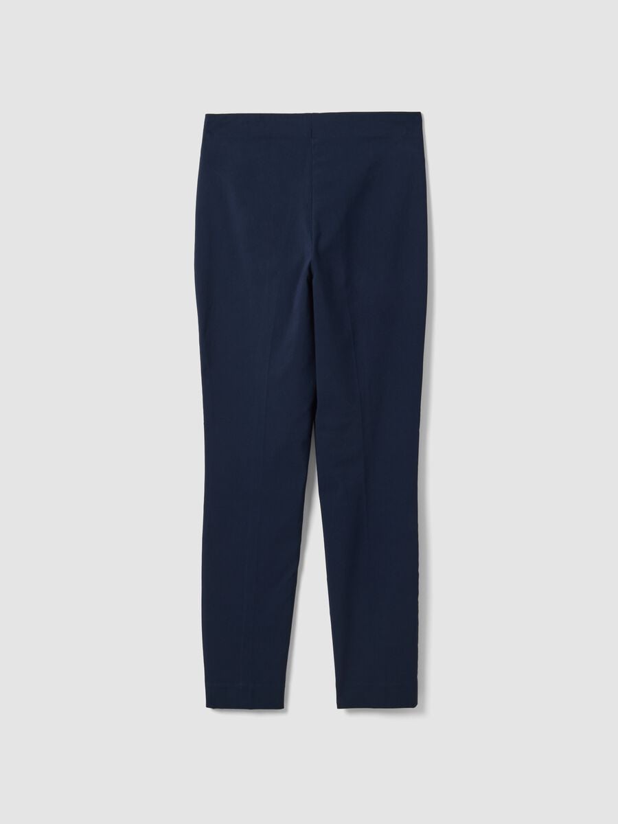 Blue slim-fit stretch viscose leggings_6