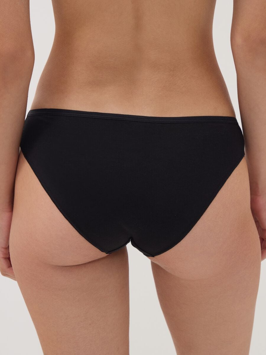 Five-pack of black and white polka-dot stretch cotton briefs_2
