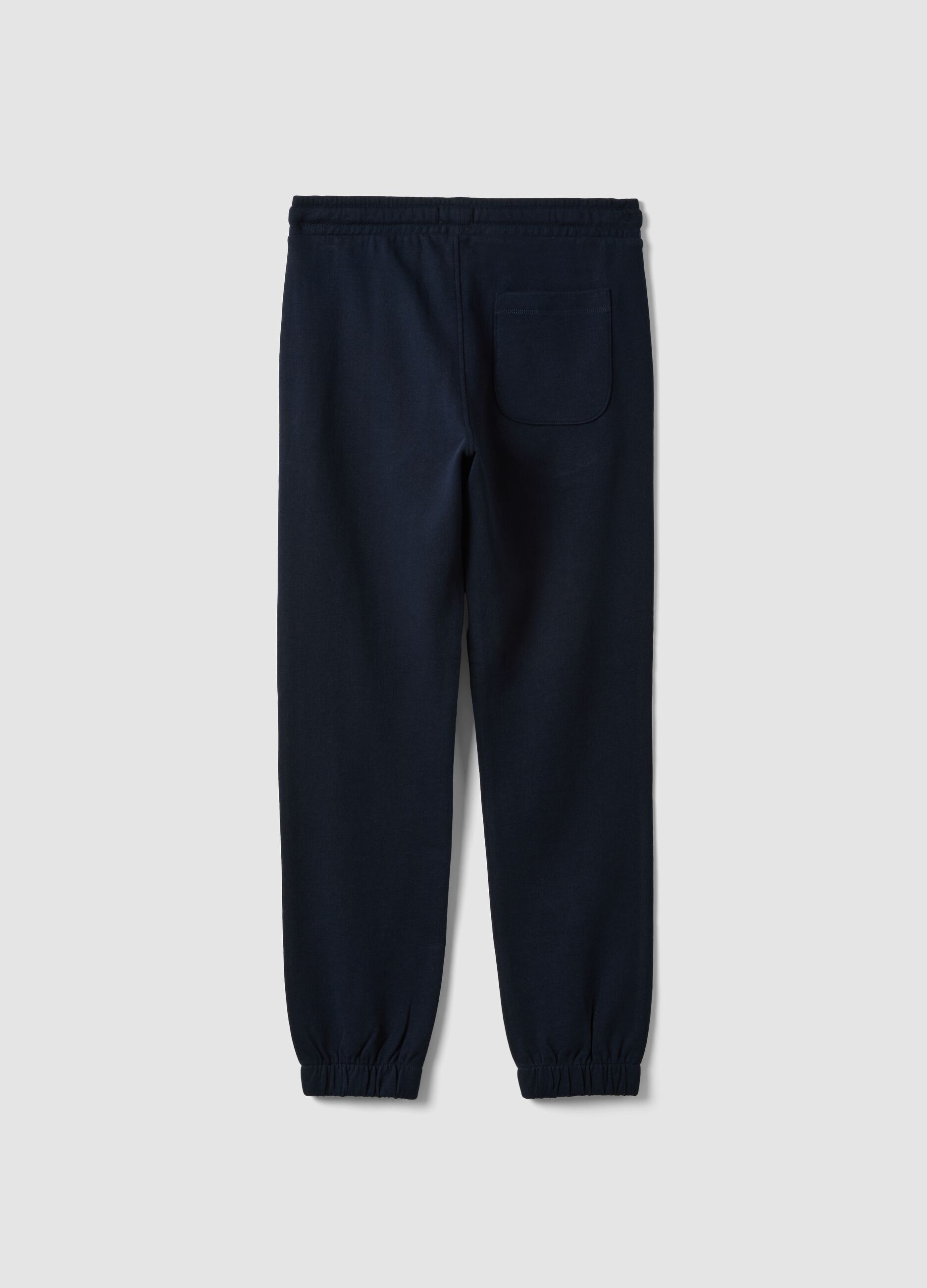 Navy organic cotton joggers with drawstring for boys