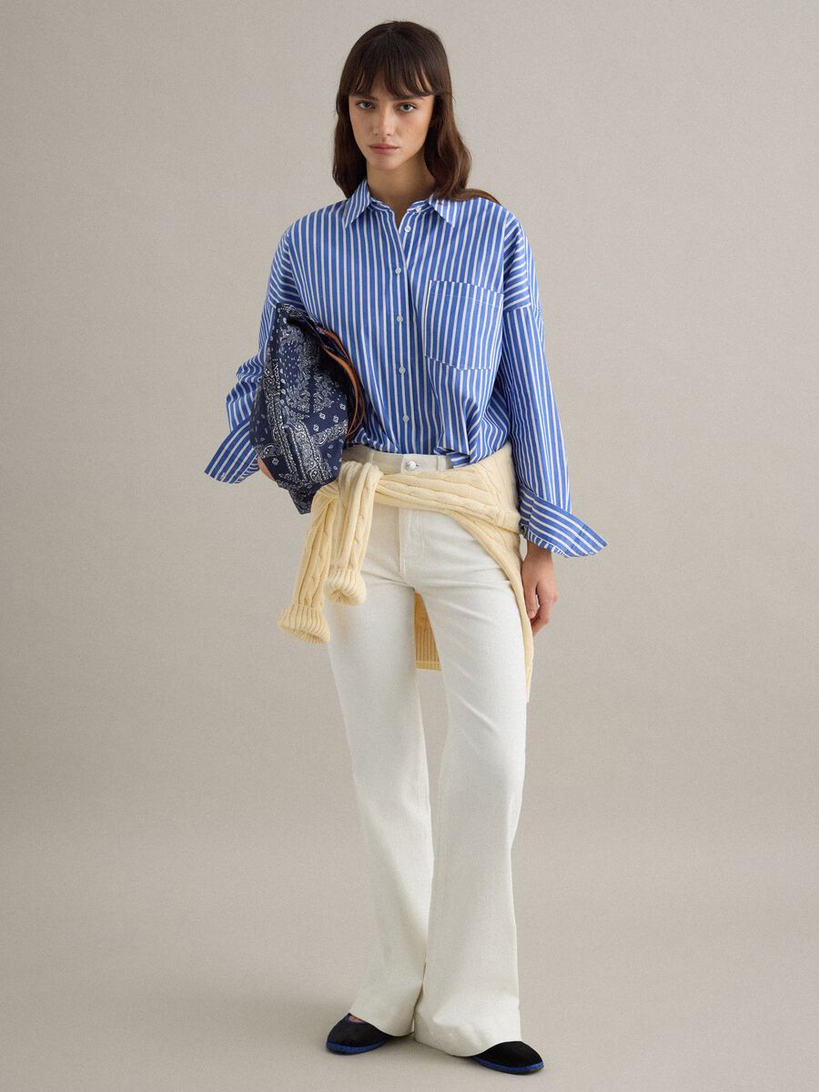 Bolso de algod&oacute;n puro multicolor con asas y detalles impresos_1