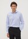 Light blue pure cotton non-iron slim-fit shirt_0