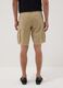 Beige linen-blend cargo Bermuda shorts_2
