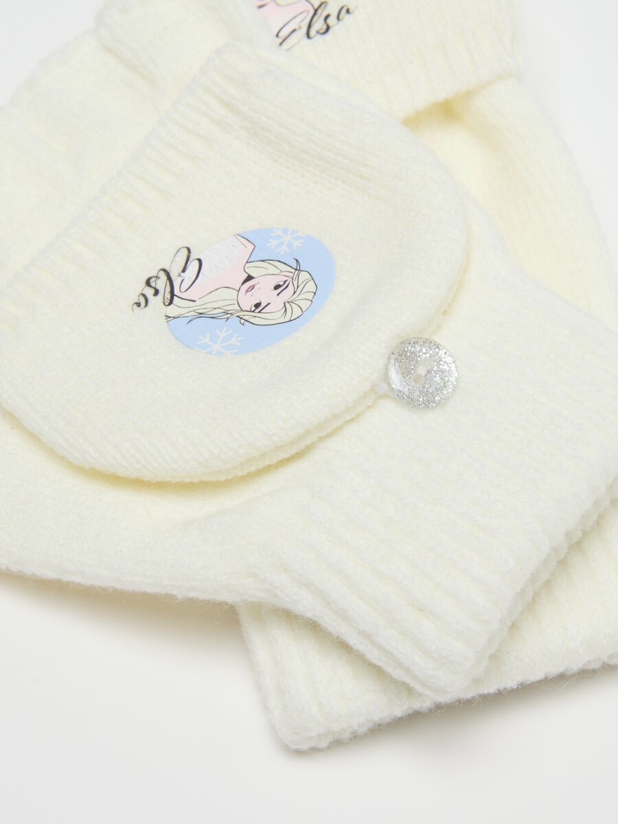 Girls' White Acrylic Gloves_1