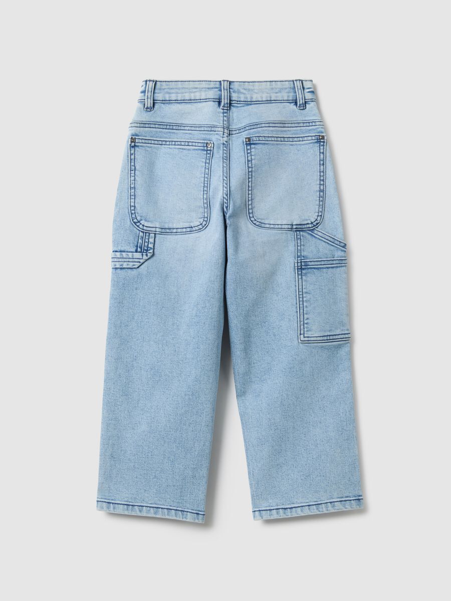 Regular fit blue denim jeans for kids_1