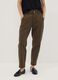 Baggy-Fit-Jeans aus braunem Denim aus reiner Baumwolle mit Paperbag-Bund_1
