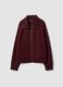 Red stretch viscose sweatshirt with turtleneck, regular fit_4