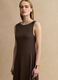 Abito lungo marrone in misto viscosa Fitted_1