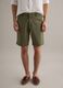 Green stretch cotton chino shorts, regular fit_1